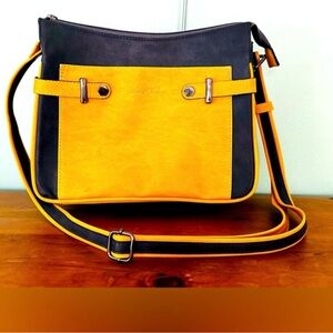 Kal K Charm Suede Shoulder Bag